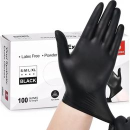 Black Nitrile Disposable Gloves Latex Powder Free IndustrialGrade NonSterile Textured Cooking Kitchen Cleaning 240108 240118