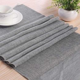 Table Runner Arrival 30 275cm Multi Size Grey/Khaki Imitation Linen For Wedding Party Decoration Christmas Festival Supplies