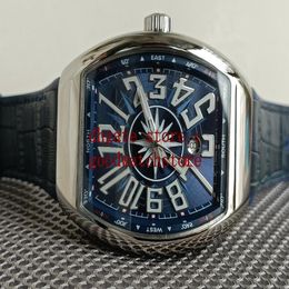 2021 Men's Vintage 45mm luxury Watches Mens AutomaticV 45 SC DT YACHTING 9015 Blue Rubber band bracelet Diving Watch263E