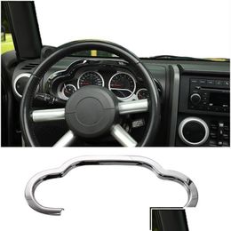 Other Interior Accessories Car Abs Central Control Dash Board Decoration Er Chrome For Jeep Wrangler Jk 2007-2010 Drop Delivery Mobi A Dhrok