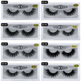 False Eyelashes Lash Extensions Whole Sale Beauty Supply 3D Lashes Packaging Eyelash Combination Colour Wiht Curler Brush Natural Thi Dh1Gn503