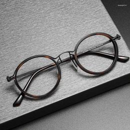 Sunglasses Frames BETION Vintage Titanium Eyeglasses Frame Men Round Myopia Prescription Glasses 2024 Women Retro Optical Eyewear