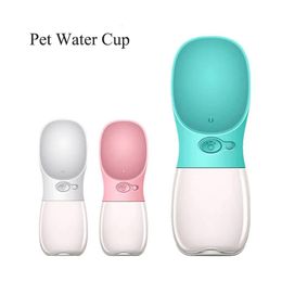 Feeders ABS 350ML/550ML Pet Accompanying Cup Dog Outdoor A Key Open Water Cup Portable Travel Cat Water Bottle Dog Drinking Fountain