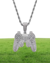 Game Console Pendants Iced Out Chain Bling CZ Gold Silver Color Men039s Hip Hop Rock Necklace Jewelry Kids Boy 9580060