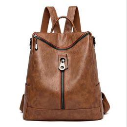 High Quality leather Backpack Men women Outdoor Sports Backpack Large Capacity Fashion Backpack Women Schoolbag278N