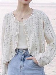 Women's Knits Sweater Korea Lovely Simple Fashion Autumn Clothing Long Sleeves All With Vintage Fresh Knitwear Cardigan ZY6717
