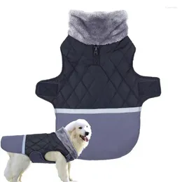 Dog Apparel Warm Coat Waterproof Cloth Adjustable Suit Winter Fur Collar Pets Product Outfit For Going Outside Travel