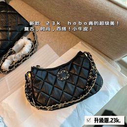 Designer bag channellies 23k hobo Underarm Bag Fashionable High Bag Versatile Shoulder Chain Women's Bag