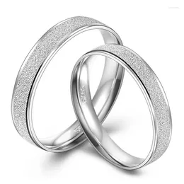 Cluster Rings 925 Sterling Silver Eternal Love Frosted Craft Fitted Ring Couple Jewellery Gift