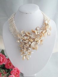 Choker Fashion Wonderful Shell Beads Flower Necklace African Jewellery 18"