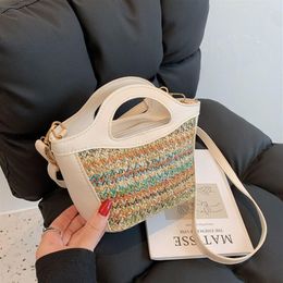 2021new Fashion Bags Colour woven texture simple shoulder crossbody ba g straw bag Comfortable Style Handbag198G