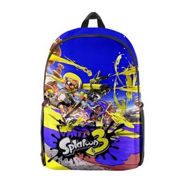 Bags New Splatoon 3 Backpack Adults Kids Hot Game Daypack Unisex Bags Girls Boys Travel Bag Cosplay School Bag