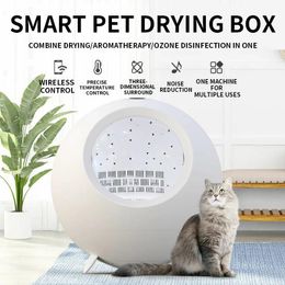 Supplies Automatic Pet Drying Box Cat Hair Dryer Household Highpower Mute Dog Shower Blow Drying Oven Ozone Disinfection App Control