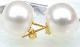 Earrings Huge AAA Exquisite natural white south sea pearl earring 14k p 89mm 910mm 1011mm 1112mm 1213mm Pearl earrings