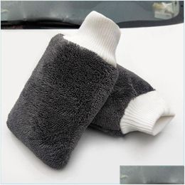 Car Sponge Wash Microfiber Braid Cloth Gloves Thick Cleaning Miwax Detailing Brush Care Tools Suppliescar Drop Delivery Mobiles Mo Aut Dh6Cx