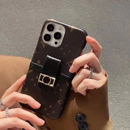 Beautiful iPhone Phone Cases 15 14 Pro Max Hi Quality Luxury L Card Slot Purse 18 17 16 15pro 14pro 13pro 12pro 13 12 Case with Logo Box Packing Woman Man