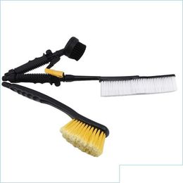 Car Sponge Foam Bottle Water Washing Brush Long Handle Soft Hair Cleaning Mop Accessories Atomizing Nozzle Wash Guncar Drop Delivery A Dhl3F