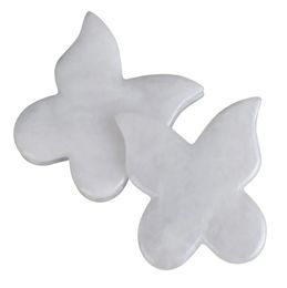 Beauty Butterfly White Jade Gua Sha Sculpting Tool Natural Stone Guasha Massage Tool for Face and Body Acupuncture Relieve Muscle Tensions Reduce Puffiness