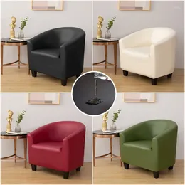 Chair Covers Waterproof PU Leather Tub Sofa Cover Relax Stretch Single Club Couch Slipcover For Living Room Elastic Armchair Protector