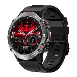 HK87 AMOLED Bluetooth Çağrı 1 43inch Tam Dokunmatik Ekran NFC Kalp Hızı IP68 Smartwatch Man su geçirmez 410mah