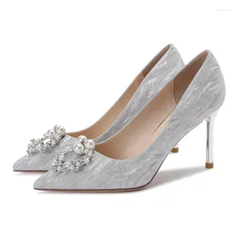 Dress Shoes Good Quality Brand Women Pumps Luxury Crystal Slingback High Heels Ladies Summer Woman Heeled Wedding A142