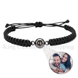 Bracelets New Circle Projection Bracelet Personalised Photos Fashion Jewellery Anniversary Gifts Birthday gifts for Family.