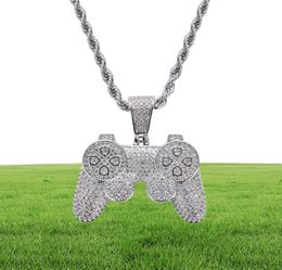 Game Console Pendants Iced Out Chain Bling CZ Gold Silver Color Men039s Hip Hop Rock Necklace Jewelry Kids Boy 9010013