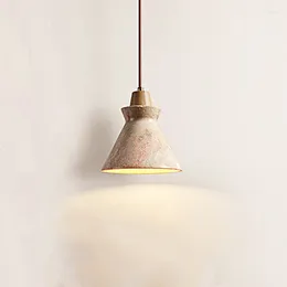 Wall Lamp Japanese Style Wabi Sabi Walnut Home Decoration Small Creative Design Stone Restaurant Clothing Store 5W Led Pendent Light