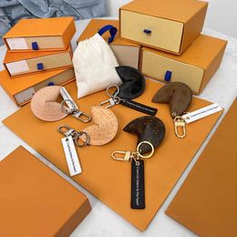 Lanyards With box Fortune Cookie Bag Hanging Car Flower Charm Jewelry Women Men Gifts Fashion PU Leather Key Chain Accessories Motion current 23ess 17F3