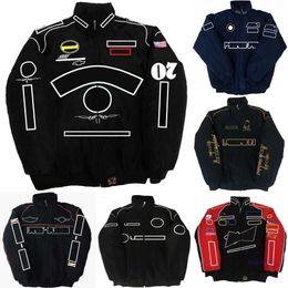Men's New Jacket Formula One F1 Women's Jacket Coat Clothing Racing Suit College Style Motorcycle Full Embroidery Moto Team Autumn Winter Windproof Warm Off-road