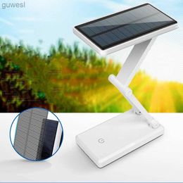 Desk Lamps Solar Rechargeable Dual-purpose Table Lamp Led Eye Protection Learning Lamp USB Foldable Night Light Student Gift Drop Shipping YQ240123