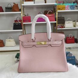 Leather Handbag Elegant Womens Bk Tote Bags Classic Platinum Bag Bk25 30 35cm Genuine Leather Head Layer Cowhide Litchi Pattern Imported Togo Leather Handhel HB W07U