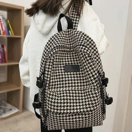 Bags NEW Women's Luxury Fashion Knit Backpack Designer Ladies School Bag Female Largecapacity College Pattern High Quality Backpack