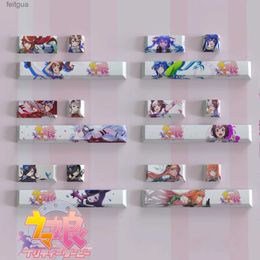 Keyboards Keyboards 3 Keys/set Pretty Derby Keycaps 6.25U Space Bar ESC 2.25U Enter Keycaps PBT Dye Subbed Anime Gaming Keycap Cherry Profile YQ240123