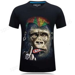 Mens T-shirts Haikyuu Trendy Play T-shirt 3d Printed Animal Funny Monkey Short Sleeve Fun Pot Belly Design Shirt M-5xl Pdd