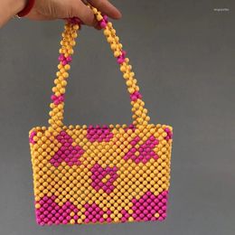 Evening Bags Women's Shoulder Sac A Mains Femme Fashion Leopard Pattern Handwoven Beaded Bag Retro Design Versatile In Handbag