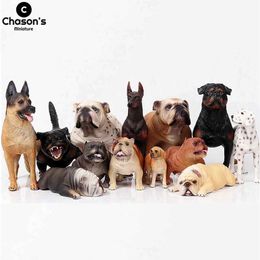 Action Toy Figures Miniature Schnauzer Dog Animal Action Figure French Bulldog Corgi Poodle Golden Retriever Samoyed Model Figurines Pet Puppy Toy