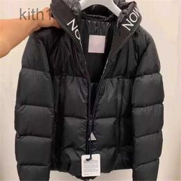 French Luxury Fashion Mens Down Jacket Stylist Coat Parka Bright Black Pure Colour Thicken Winter Designer Jackets Men Women 0CZL