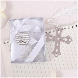 Party Favour Stainless Steel Cross Bookmark For Wedding Baby Shower Bookmarks Gift Drop Delivery Home Garden Festive Supplies Event Dhg7Q