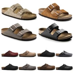 Designer Boston Sandálias Birks Tamancos Chinelos Arizona Mayari Shearling Mules Cork Flat Moda Camurça Verão Couro Slide Beach Mulheres Homens Sapatos