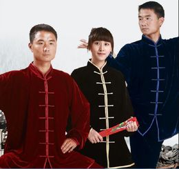 Wholesale New Chinese Traditional Men Women Kung Fu Suit Casual Outdoor Sport Clothing Unisex Tai chi Wushu Uniform Jacket Pants Sets