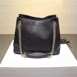 Style Women Bag 100% Real Leather Purse High Quality Designer Handbags Genuine Leather Purse SOHO Bag Big Handbag SIZE 38281u