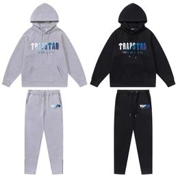 Tracksuit homens designer conjunto homme trapstar tracksuits tracksuit duas peças conjunto europeu americano basquete futebol feminino manga longa jaqueta com capuz