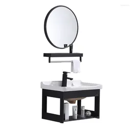 Bathroom Sink Faucets Wall-Mounted Wash Basin Cabinet Combination Small Apartment Household Pool Washbasin