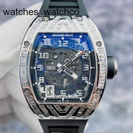RM Wrist Watch Richardmillle Wristwatch RM010 Automatic Mechanical Watch Rm010 Outer Ring with T Square Diamond Barrel Shaped Hollowed Out Dial Dat
