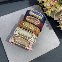 Bangles Highend snakeskin set with natural stone rhinestone bracelet personality fashion women's accessories