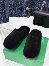Aspen Clog -Plattform -Hausschuhe Designerinterprettern Frauen gleiten flauschig kuschelig flach Komfort Clog Maultiere flache Blumen warme Schuhe Pelz Sandale