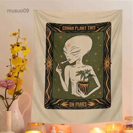 Tapestries Tarot Card Alien Tapestry Wall Hanging Mandala Boho Witchcraft Bohemian Style Decoration Mattress Dorm Room Poster