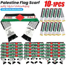 Bandanas 10-1PCS Palestine Flag Scarf Waterproof Palestinian National Shawl 135x14CM Football Team Sunproof Colourful