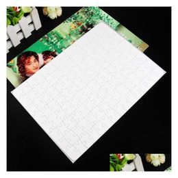 Other Office School Supplies Wholesale A4 Sublimation Blank Puzzle 120Pcs Diy Craft Heat Press Transfer Crafts Jigsaw White In Sto Dhuqm